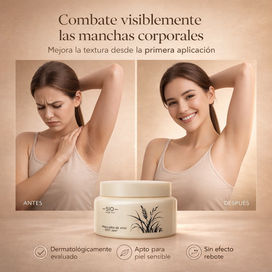 Mascarilla coreana de arroz SIOT Jam™ combate visiblemente las manchas corporales y mejora la textura desde la primera aplicación