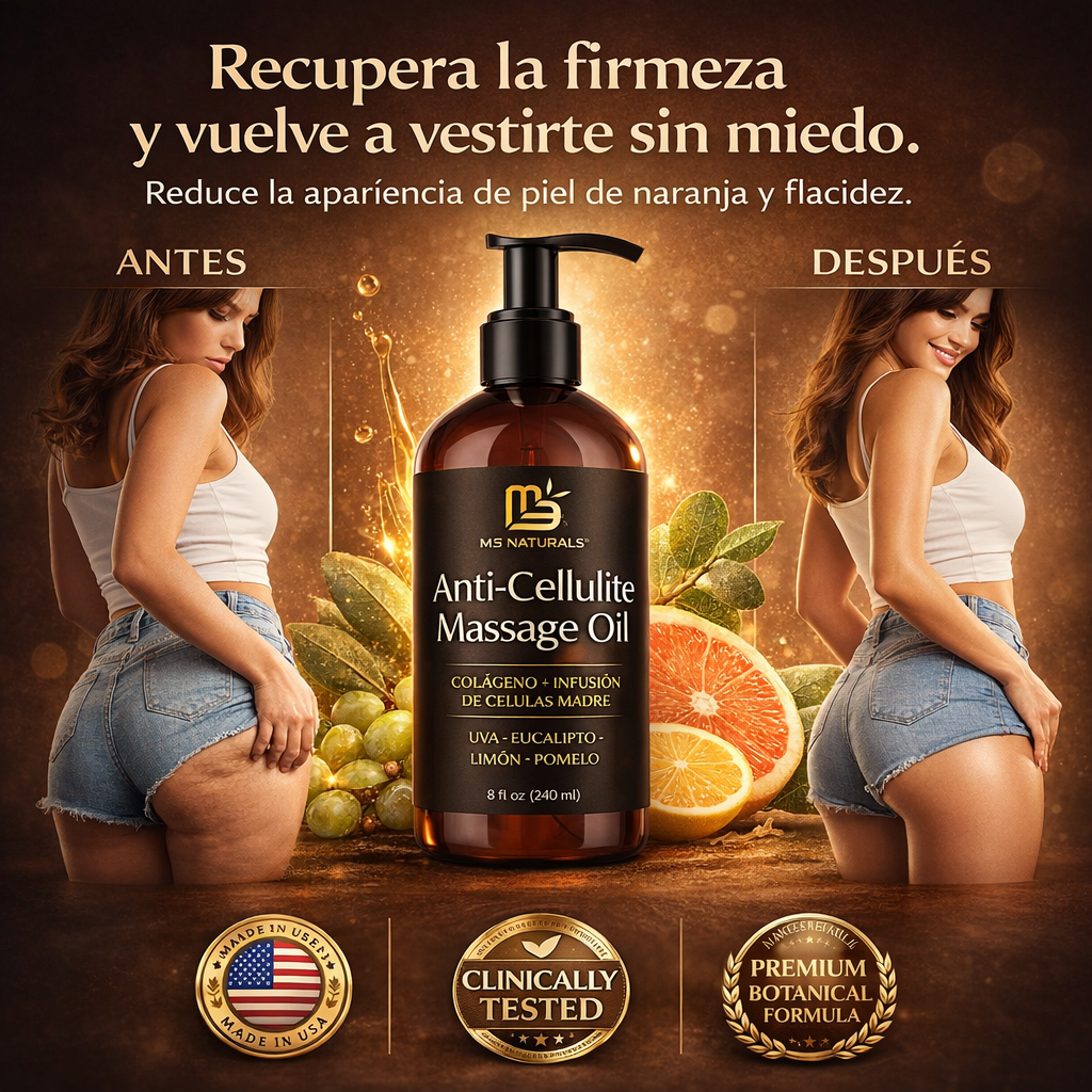 M3naturals células madre Anticelulitis™ Combate la apariencia de flacidez y reduce la piel de naranja desde la primera aplicación