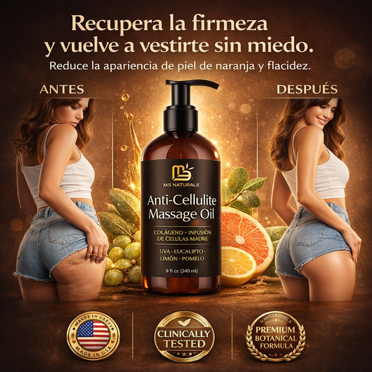 M3naturals células madre Anticelulitis™ Combate la apariencia de flacidez y reduce la piel de naranja desde la primera aplicación