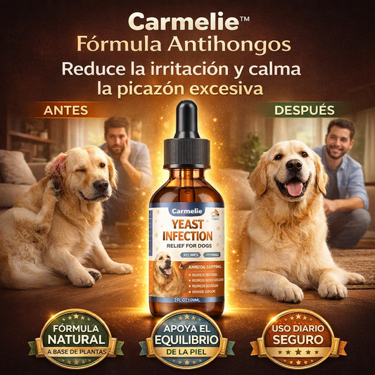 Carmelie™ Fórmula Antihongos Caninos – Reduce irritación, inflamación y picazón excesivo